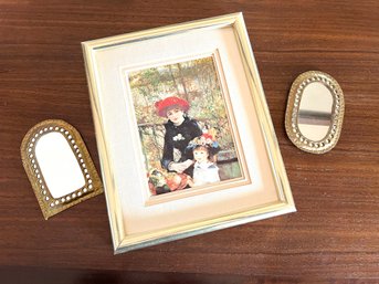 Framed Picture And Two Mirrors (206)