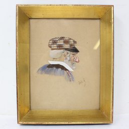 Signed Watercolor Or Gouache In Frame (MR22)