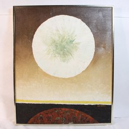 Abstract Painting On Canvas Signed Dumont (MR37)