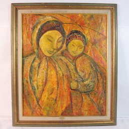 Unsigned Framed Painting On Board (MR49)