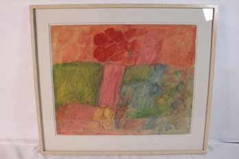 Signed James Bishop Oil On Paper Painting Entitles 'Hyacinth' (MR51)