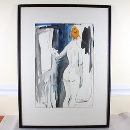 Signed Ink And Watercolor Or Gouache (K24)