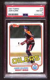 Topps 1981:  Jari Kurri - PSA NM-MT '8'