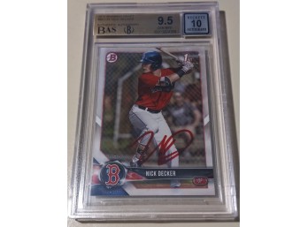 2018 Topps:  Nick Decker (Bowman 1st)...BGS 9.5 'Gem Mint' Autograph Authentication