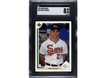 SGC 8 'Near Mint'/ 'Mint' - 1991 Upper Deck:  Mike Mussina (Top Prospect Card)