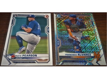 2021 Bowman & Bowman Chrome:  Nate Pearson (RC) & Francisco Alvarez