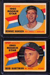 1960 Topps:  Ronnie Harmon & Bob Hartman {Rookie Cards}
