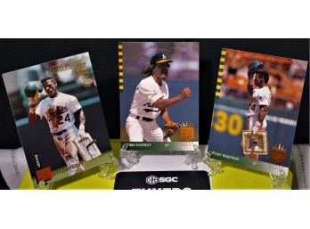 1993 Upper Deck (SP) & 1994 Topps Stadium Club:  Dennis Eckersley & Rickey Henderson