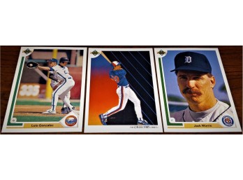 1990 Upper Deck:  Luis Gonzalez, Tim Wallach & Jack Morris
