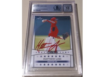 2019 Leaf:  Matthew Lugo (Rookie Card)- 'Very Rare'...BGS Authenticated '10'!!