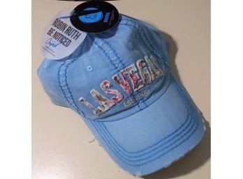 A Baby Blue Las Vegas Hat! (Designer Name Brand- Robin Ruth)