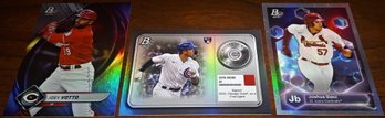 2022 Bowman Platinum:  Joey Votto, Seiyu Suzuki & Joshua Baez