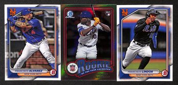 2024 Bowman:  Francisco Alvarez, Ronny Mauricio {Rookie Of Year Fav} & Francisco Lindor