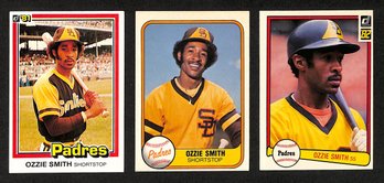 1981 & 1982 Donruss & 1981 Fleer:  Ozzie Smith {3-Card Lot}