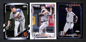 2021 Topps & 2021 Bowman & 2024 Topps:  Tarik Skubal {RC}, Casey Mize {RC} & Jack Flaherty