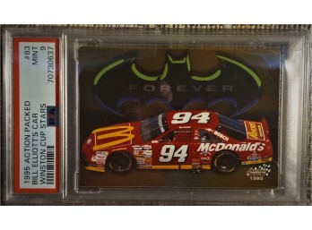 PSA '9' Mint:  1995 Action Packed -  Bill Elliott Winston Cup Car & Batman Logo