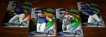 2022 Bowman Platinum:  Osleivis Basabe, Ryan Spikes, Colby White & Alejandro Pie {4 Card Lot}
