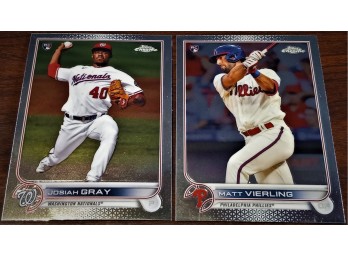 2022 Topps Chrome:  Josiah Gray & Matt Vierling (Rookie Cards)