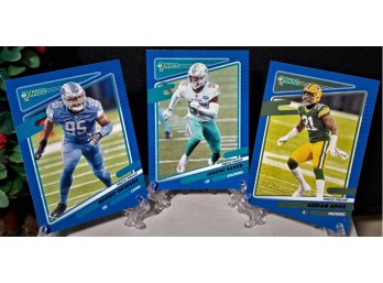 2021 Panini Donruss:  Romeo Okwara, Jerome Baker & Adrian Amos {3-Card Lot}