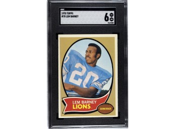 1970 SGC 6 EX/NM) Vintage Slab:  Lem Barney (Hall Of Fame)