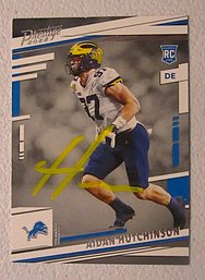 2022 Panini Prestige:  Aidan Hutchison {Autographed - Certificate Authenticity}