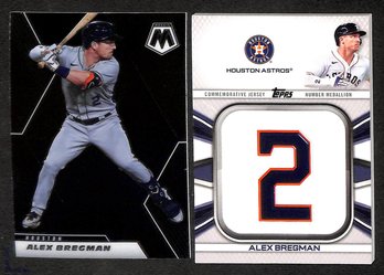 2021 Panini Mosaic & 2022 Topps Commemorative Jersey:  Alex Bregman