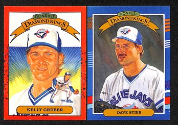 1989 & 1990 Leaf Donruss {Diamond Kings}:  Kelly Gruber & Dave Stieb