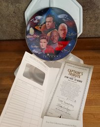 1996 Edition:  'Captain's Tribute' - Star Trek: 30 Years Plate Collection {Certificate Authenticity}