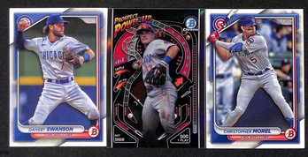 2024 Bowman:  Dansby Swanson, Matt Shaw {Power Up Insert} & Christopher Moral