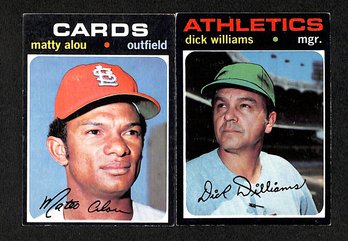 1971 Topps:  Matty Alou & Dick Williams {2 Short Print}