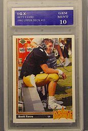 1991 UPPER DECK:  Bret Favre {rookie Card} - 'Gem Mint' 10