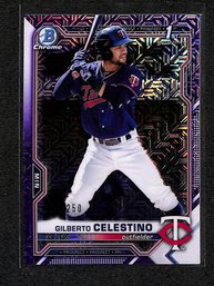 Bowman 2021:  Gilberto Celestino {1st & Mojo Refractor} - SP Serial # 171/250