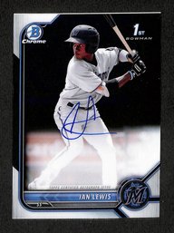 2022 Bowman Chrome:  Ian Lewis {1st} - Certified Autograph
