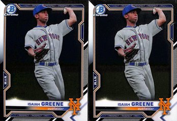 2021 Bowman Chrome:  Isiah Greene  {2 Card Lot}
