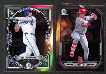 2026 Bowman Chrome Baseball:  Jac Caglianone {RC - Sterling Collection} & JJ Wetherholt
