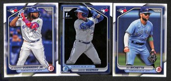 2024 Bowman:  Vladimir Guerrero, Jr., David Guzman {1st} & Bo Bichette