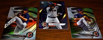2022 Bowman Platinum:  Gavin Williams, Jose Ramirez & Doug Nikhazy