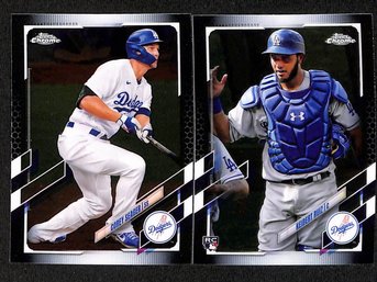 2023 Topps Chrome:  2 Card Lot - Corey Seager & Keibert Ruiz {RC}