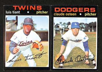 1971 Topps:  Luis Tiant & Claud Osteen