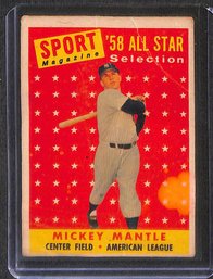 1958 Topps:  Mickey Mantle {All-Star Edition}