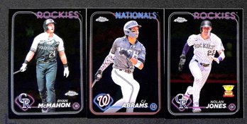 2024 Topps Chrome: Ryan McMahon, CJ Abrams & Nolan Jones {Rookie Gold Cup}...3 Card Lot