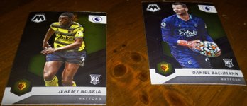 2021-22 Panini Prizm Mosaic Premier League Soccer Cards:   Jeremy Ngakia & Daniel Bach {Rookie Cards}