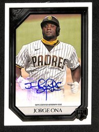 2021 Topps Gallery:  Jorge Ona {RC} - Certified Autograph