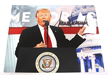 Donald Trump:  Autographed 8X10 Photograph - Certificate Of Authenticity