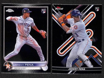 2022 Topps Chrome & 2022 Topps Finest: Jeremy Pena {2-Card 'Rookie' Lot}