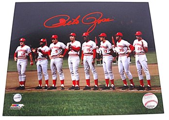 Pete Rose - Autographed 8X10 Photo {Certificate Of Authenticity}...'Big Red Machine'