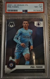 Phil Foden:  Premier League Prizm...PSA 8 'Near/ Mint'