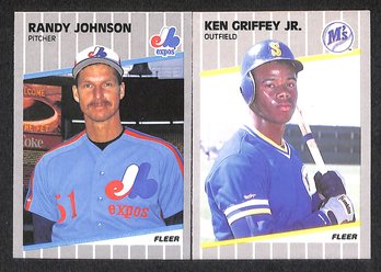 1989 Fleer:  Randy Johnson & Ken Griiffey, Jr. {Rookie Card)}