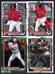 2024 Bowman:  Allan Castro {1st}, Johanfran Garcia {1st}, Max Wagner & Colton Cowser(RC)...{4-Card Lot}