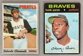 1970 Topps: Roberto Clemente & 1971 Topps: Hank Aaron
